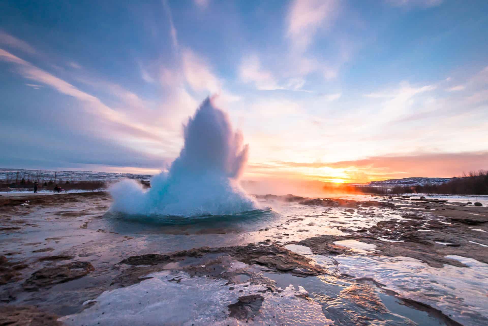geyser de strokkur islande en fevrier